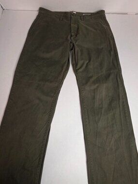 Goodfellow Co Hennepin Chino Athletic Fit Pants Olive Green Mens 34x30 Casual